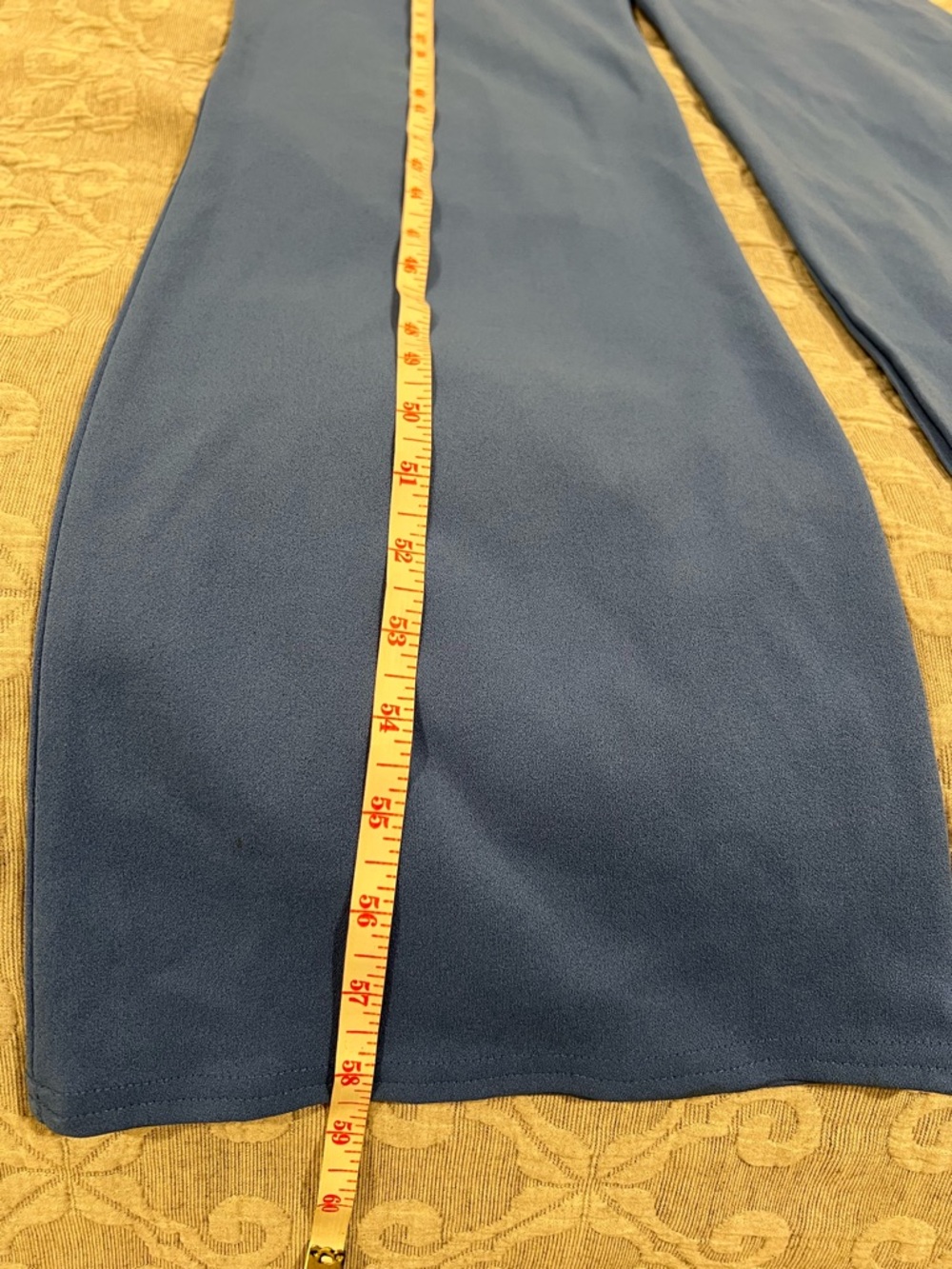 PrettyLittleThing One-Shoulder Blue Jumpsuit - Picture 4 of 5